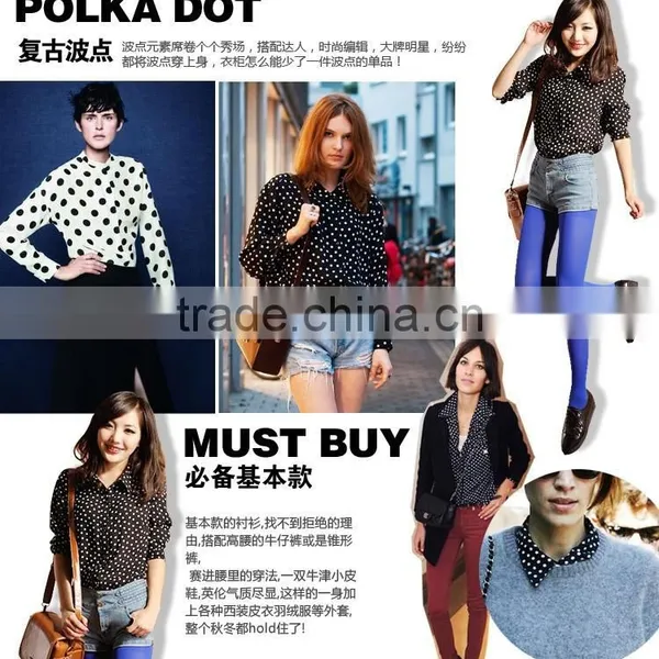 Latest Hot Sell European Summer 100% Cotton Ladies New Design Ladies Office t Shirt 2015 photo-2