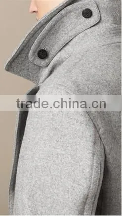 2014 Men Coat Offwhite Color Wool Fabric photo-2