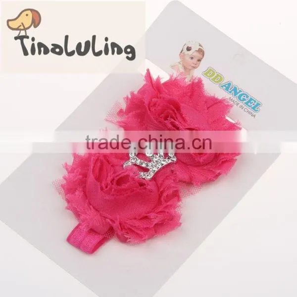 Wholesale Hair Accessories Imperial Crown Flower Baby Elastic Headband Rose Fashion Accessory photo-4