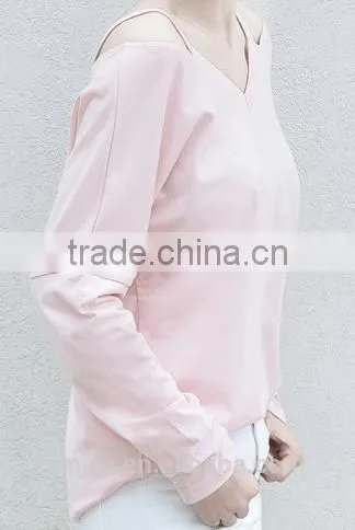 Wholesales Fashion T-shirt Long Sleeve Comfortable Designs for Ladies photo-6