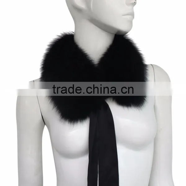 Myfur Real Dyed Black Custom Fox Fur Collar Detachable With Women Coats photo-4
