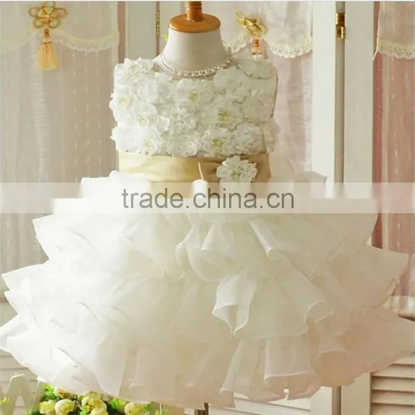 Girls Bridesmaid Dress Kids Princess Wedding Summer Party Dress photo-3