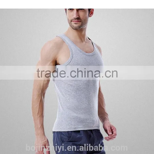 Custom 100% Cotton Blank Tank Top Gym Tank Top Manufacturer photo-2