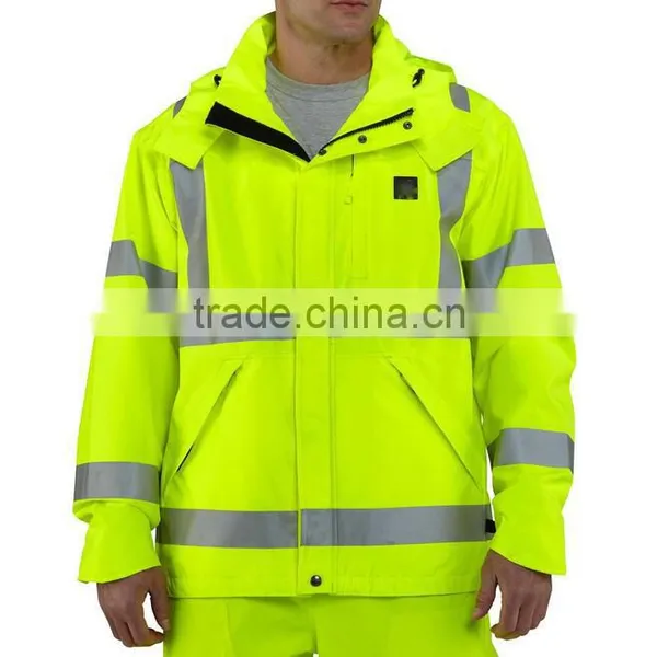 Orange Safety Jacket Reflective Protective Jacket Warm Worker hi Vis Jacket photo-2