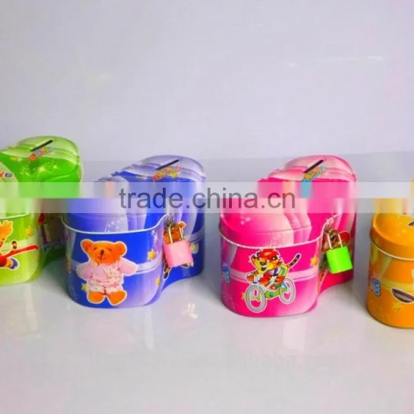 Redhill Personality Double Heart Shape Saving Cans,money Boxes,metal Can photo-4