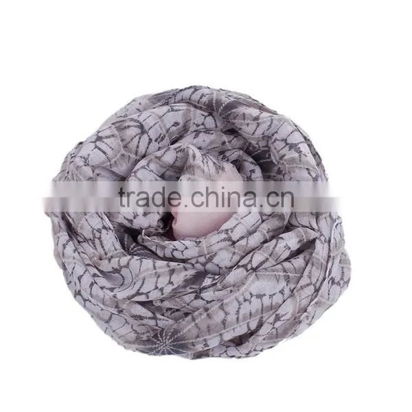 Voile Scarves & Wraps Rectangle Light Brown Halloween Cobweb Bulk Scarves photo-3