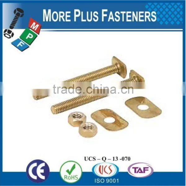 Made In Taiwan Brass Closet Hex Head Zinc Plated Draw Bolt photo-2