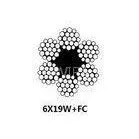 Abrasion Resistant Linear Contact Wire Rope 6 x 19W , ss Wire Rope