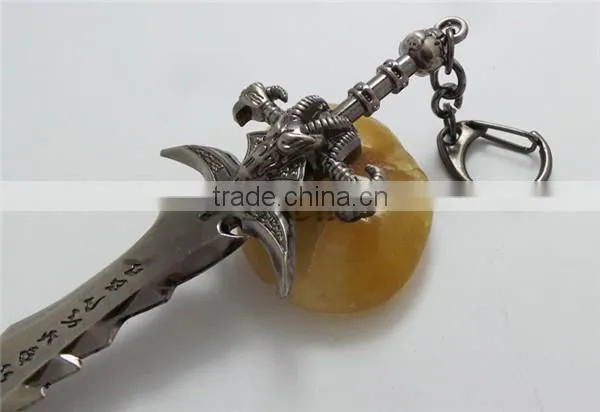 Hot Sale World of Warcrafts Metal Weapon Keychains Wowtheme Souvenir Key Chain photo-2