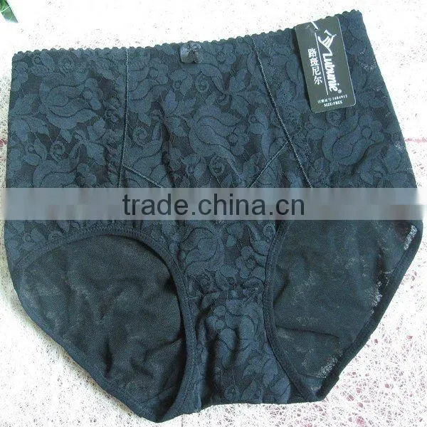 Wholesale Womens Plus Size High Waist Panty Good Elastic Lace Panty