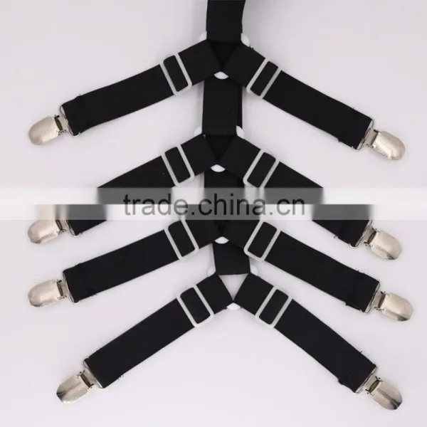 Dubaa Crisscross Bed Fitted Sheet Fasteners Strap Grippers Suspenders Mattress 4 Black photo-4