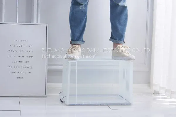 Clear Transparent Plastic Storage Box With Steel Handle photo-4