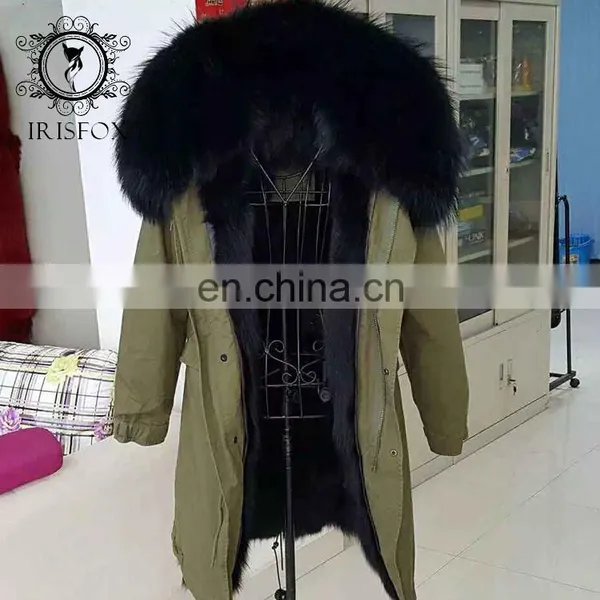Selling Real Fox Fur Hooded Parka Fur Jacke Fuchs for Men