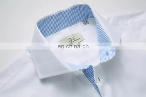 High Quality Mens White Cotton Dress Shirt photo-3
