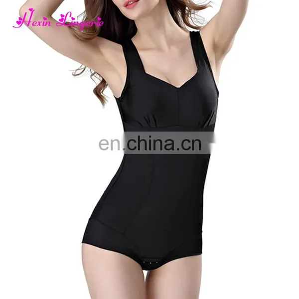 Black Wide Shoulder Straps Shapewear Bodysuit photo-3