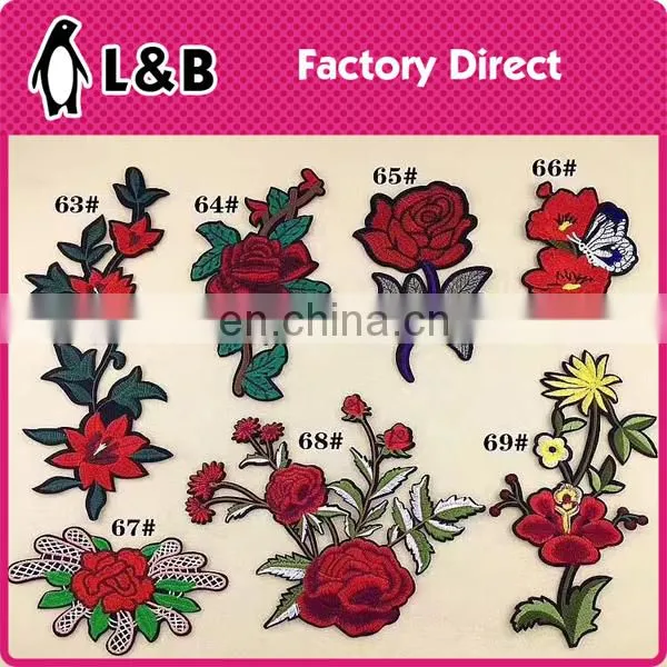 2017 Flower Embroidery Patches Colorful Iron on Applique Fashion Images Iron on Patches Flower photo-3