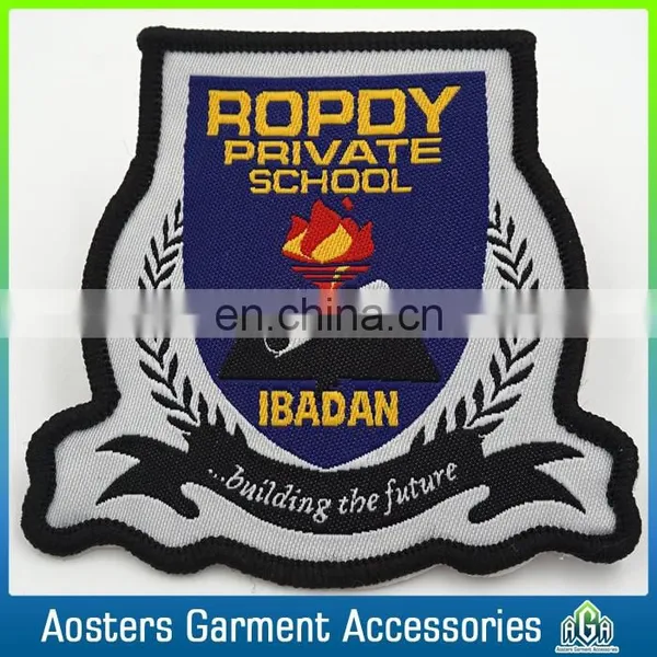 Customized Shape for School Woven Badges ,any Size and Color Custom