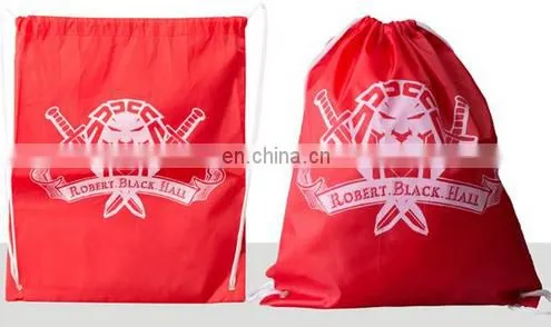 Custom Cheap Polyester Shoulder Drawstring Bags photo-5