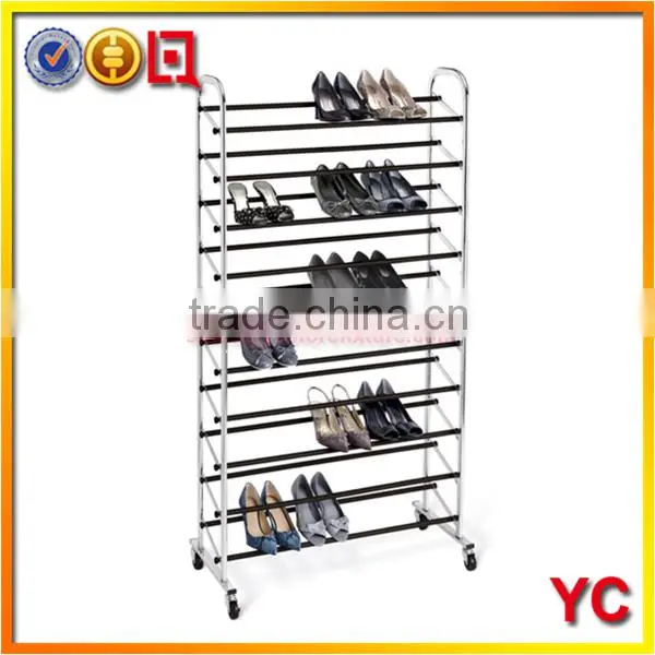 2015 Hot Sale 10-tier Metal Frame Shoe Display Rack photo-2