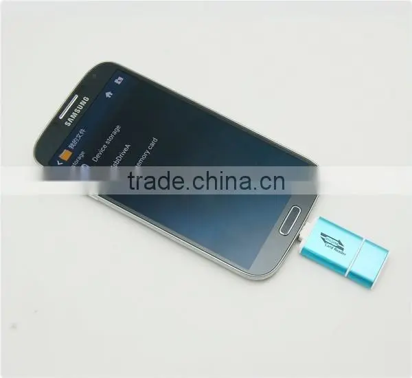 Aluminium Alloy TF Card Micro USB OTG Smart Card Reader photo-6