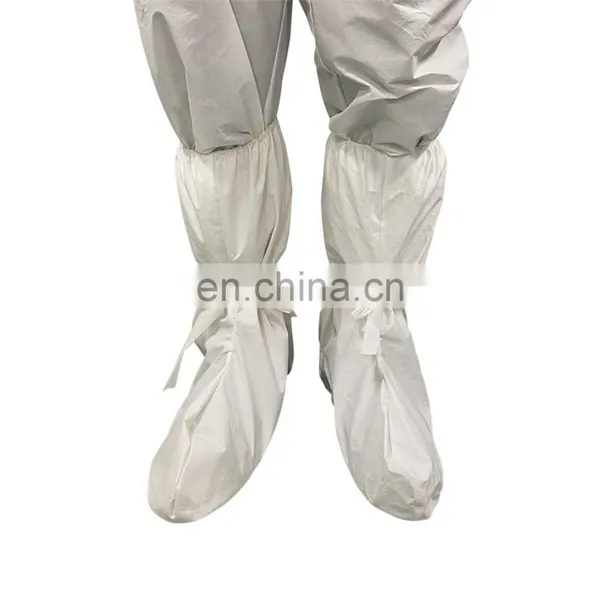 Hospital Disposable Waterproof Consumable Elastic Non Woven With Plastic PP Isolation High Long Shoe Boot Covers for Medical Use photo-2