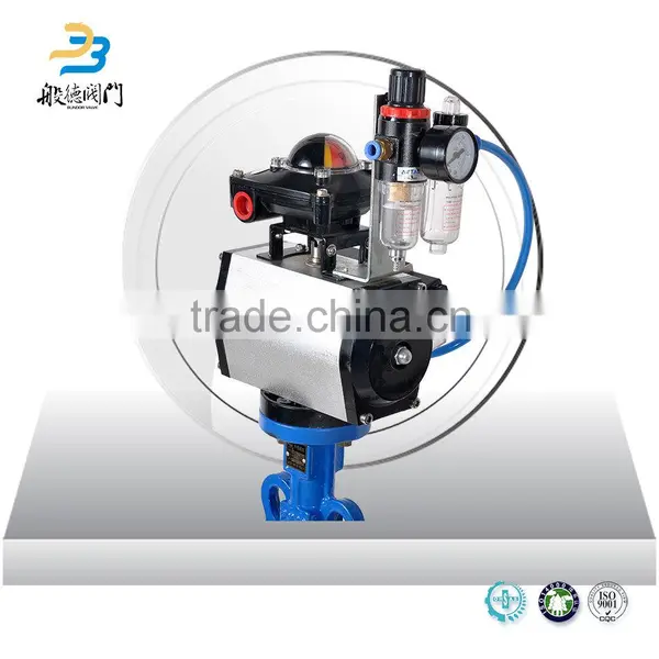 DN40-800 Cast Iron Wafer Connection Pneumatic Butterfly Valve With Prices photo-6