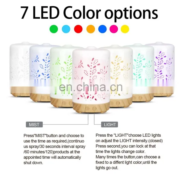 Newest Home Use Mini 100ml 7 Led Color Oil Humidifiers Electric Portable Usb Rechargeable Aroma Humidifier Air Diffuser photo-3