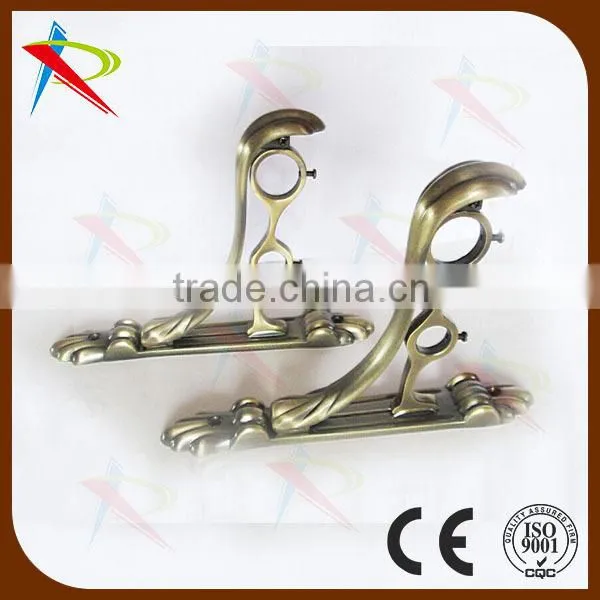 Black With Gold Double 19mm/28mm Curtain Wall Brackets With Screws photo-5