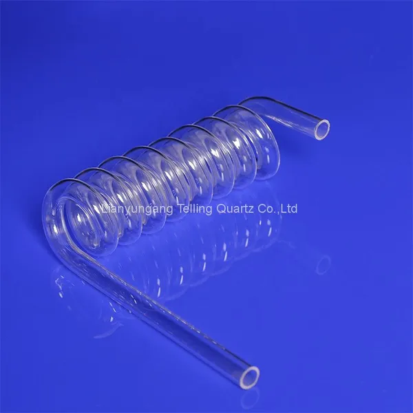 Coil Quartz Glass Tube Fused Spiral Clear Quartz Labware Tube photo-2