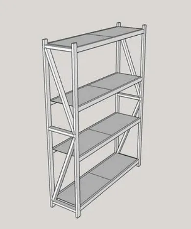 Industrial 4 Layers Metal Warehouse Storage Steel Long Span Rack With Medium Beam Duty Shelf photo-3