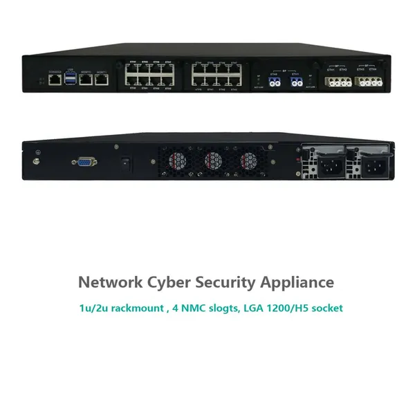 Network Cyber Security Appliance based socket LGA 1200 H5 I7 I9 Xeon W1200 W1300 CPU 4NMC slots