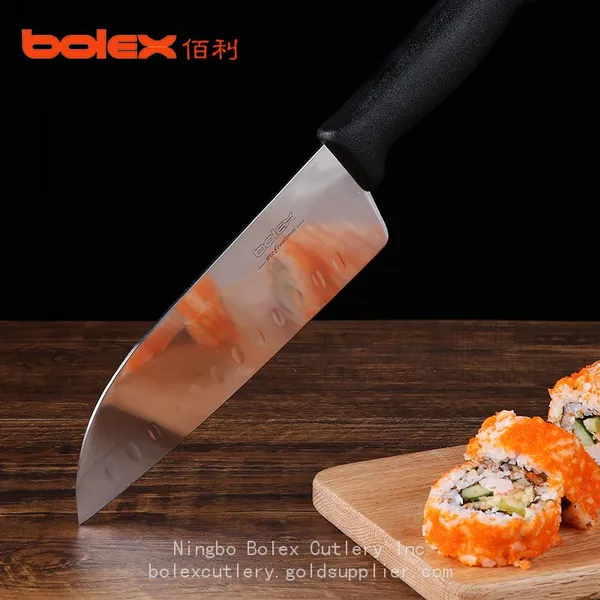 SANTOKU KNIFE SHARPENING GRINGDING SERVICES kitchen knife CHINO CHINE CHINA CUCHILLO kitchen CHEF DESHUESADORCOCINA INCH CM COOK CHEF FOODSERVICE RESTAURANT PADERNO KNIVES