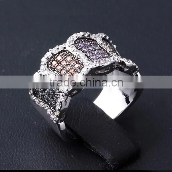 Good Price Item Jewelry Fashion Zircon Colorful Party Ladies Unique Brass Ring photo-5