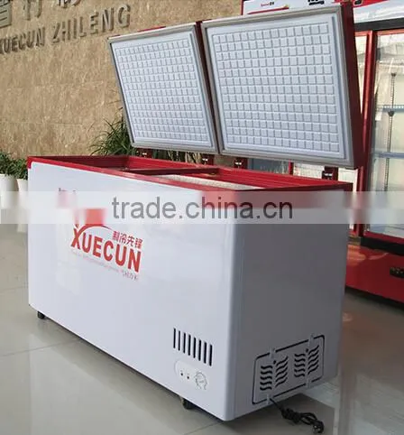 BCD-218 Double Temp Top Open Door Cabinet Cooler & Freezer