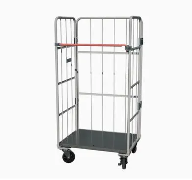 Scale Heavy Duty Rolling Wire Mesh Storage Cage for Cargo Collecting Milk Trolley photo-2