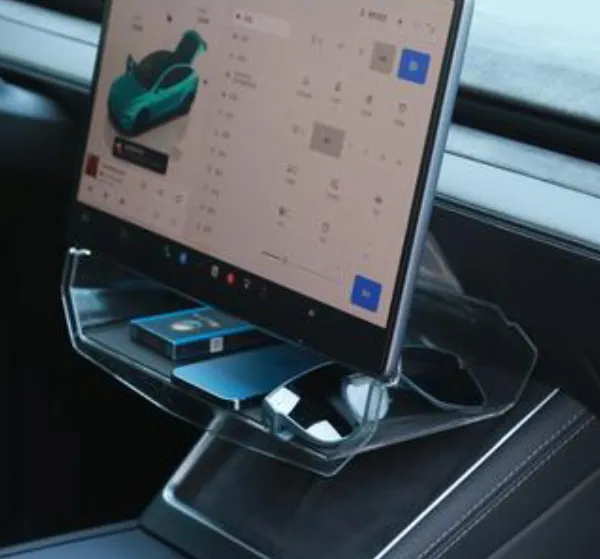 Premium Storage Box With Silicone Pad Compatible With Tesla Console Areas - Enhanced Organization and Protection