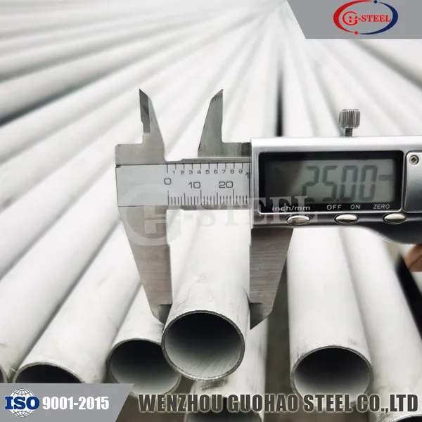 Несшовная труба из нержавеющей стали ASTM A269 TP316L размером 25x1.0 мм с поверхностью AP или MP