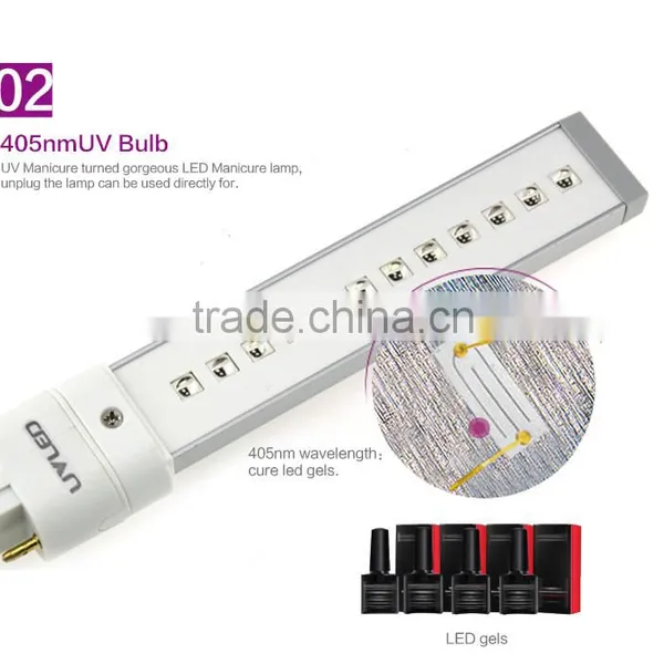 Factory 9W Nail Art Gel Curing UV Lamp Light Bulb 405nm LED UV Nail Lamp photo-2
