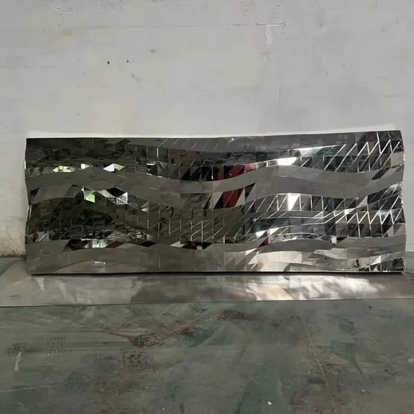Stainless Steel Wall Background Decor for Hotel Space photo-2