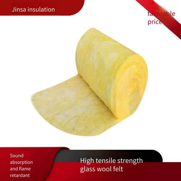Jinsa 1200*140mm Glass Wool Roll Felt for Greenhouses With High Fiber Toughness, Manufacturer
