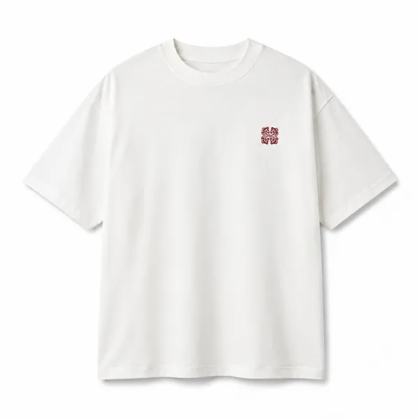 Коротко Sleeve T-рубашка с вышитой мультяшной пони