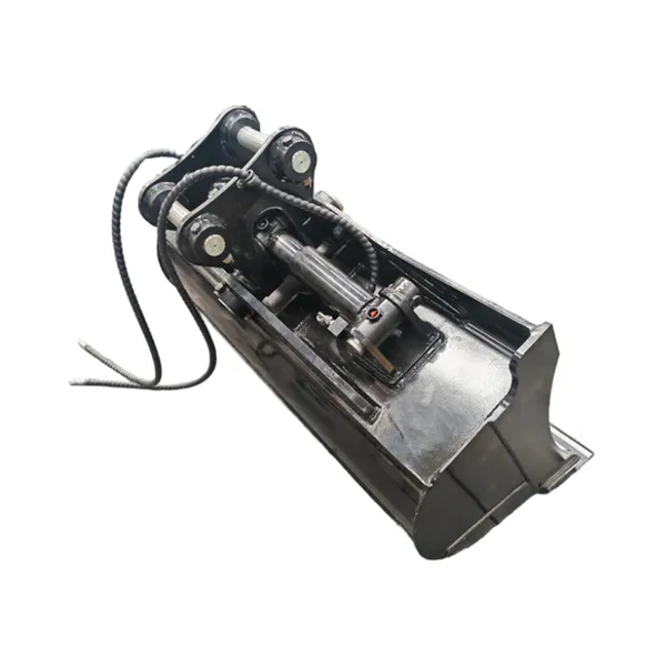 5T Excavator Tilt Bucket Dual Cylinder 45 Degree Tilt Bolt-On Reversible Edge No Teeth Grading Ditch Cleaning photo-4