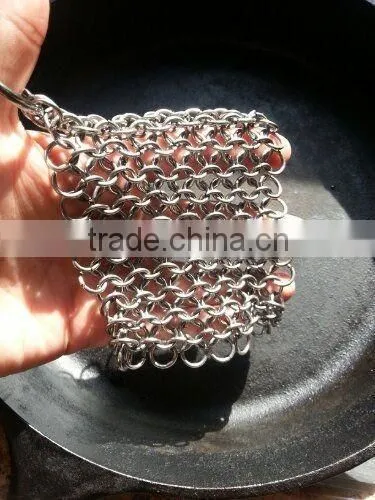 Cleaning Brush Type and Stainless Steel Material Chainmail Scrubber photo-2