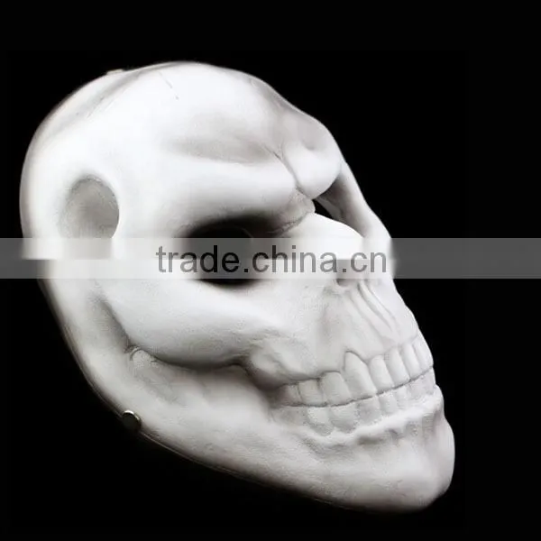 In-stock Latest Halloween Resin Skull Heads Payday 2 Game Skull Masks Wholesale 3colors (White/Beige/bronze) photo-5