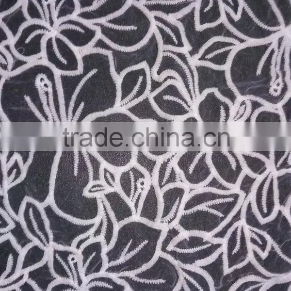 Glass Yarn Embroidery Lace Milk Silk Water Soluble Full Lace for Garment Accessory photo-3