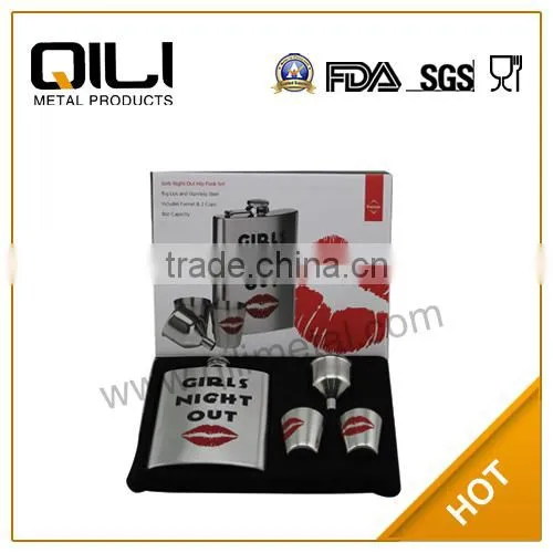 18/8 304 FDA and LFGB High Quality Stainless Steel Round Hip Flask