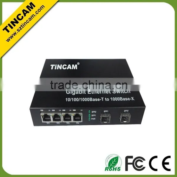 4 Ports and 2 SFP Ports Gigabit Ethernet Optical Fiber Switch photo-5
