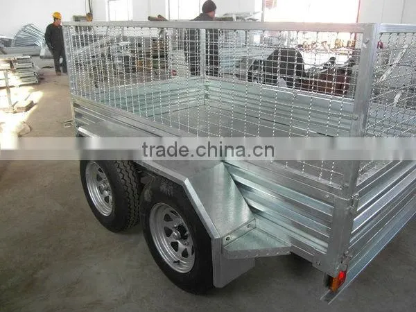 8x5FT Heavy Duty Hot Dipped Galvanized Tandem Box Trailer, Utility Trailer photo-4