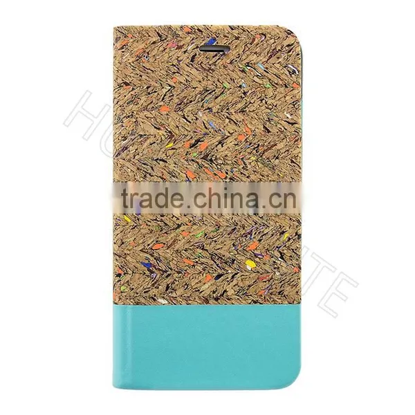 Real Wooden Veneer With Leather Coating Flip Cellphone Case for IPhone 6s photo-6