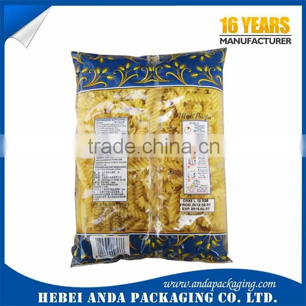 Moisture Proof Flexible Food Grade Pasta Bags Packaging Material/ Pasta Wrapper/ Laminated Plastic Pasta Packaging photo-3